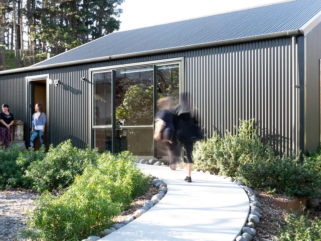 Retreat hall entrance at Sanctuary Hill
